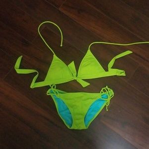 VS lime bikini push up top